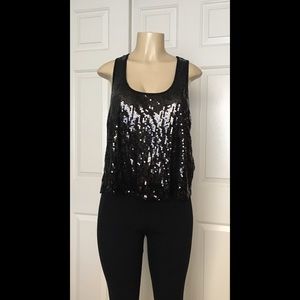 🌵 NWT Hot Topic Sequin Racerback Sleeveless Tank